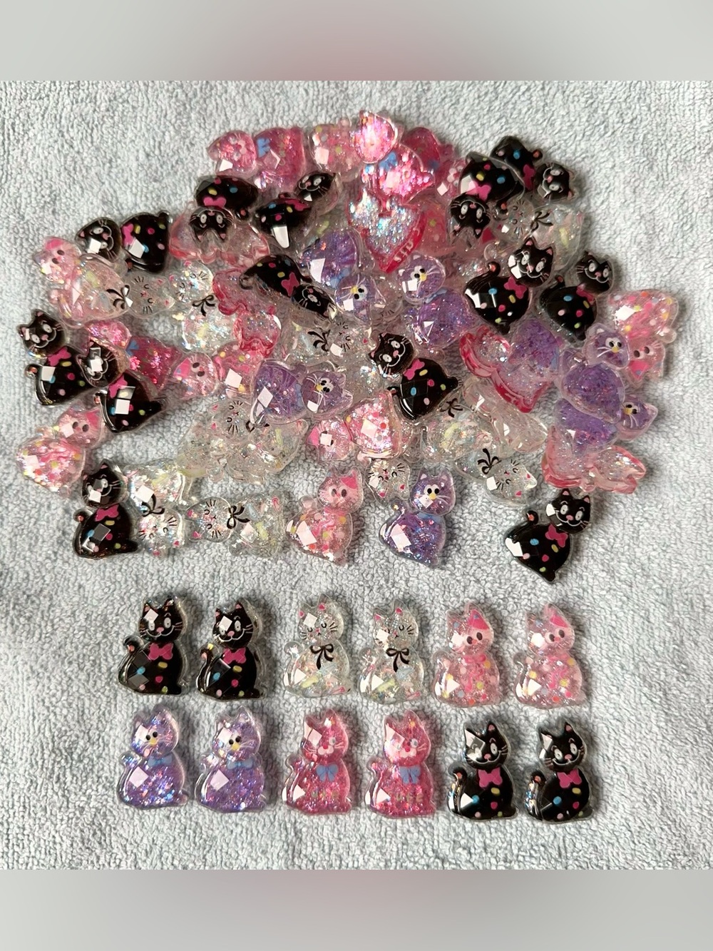 Cat DIY Decor Charms 64 Pieces